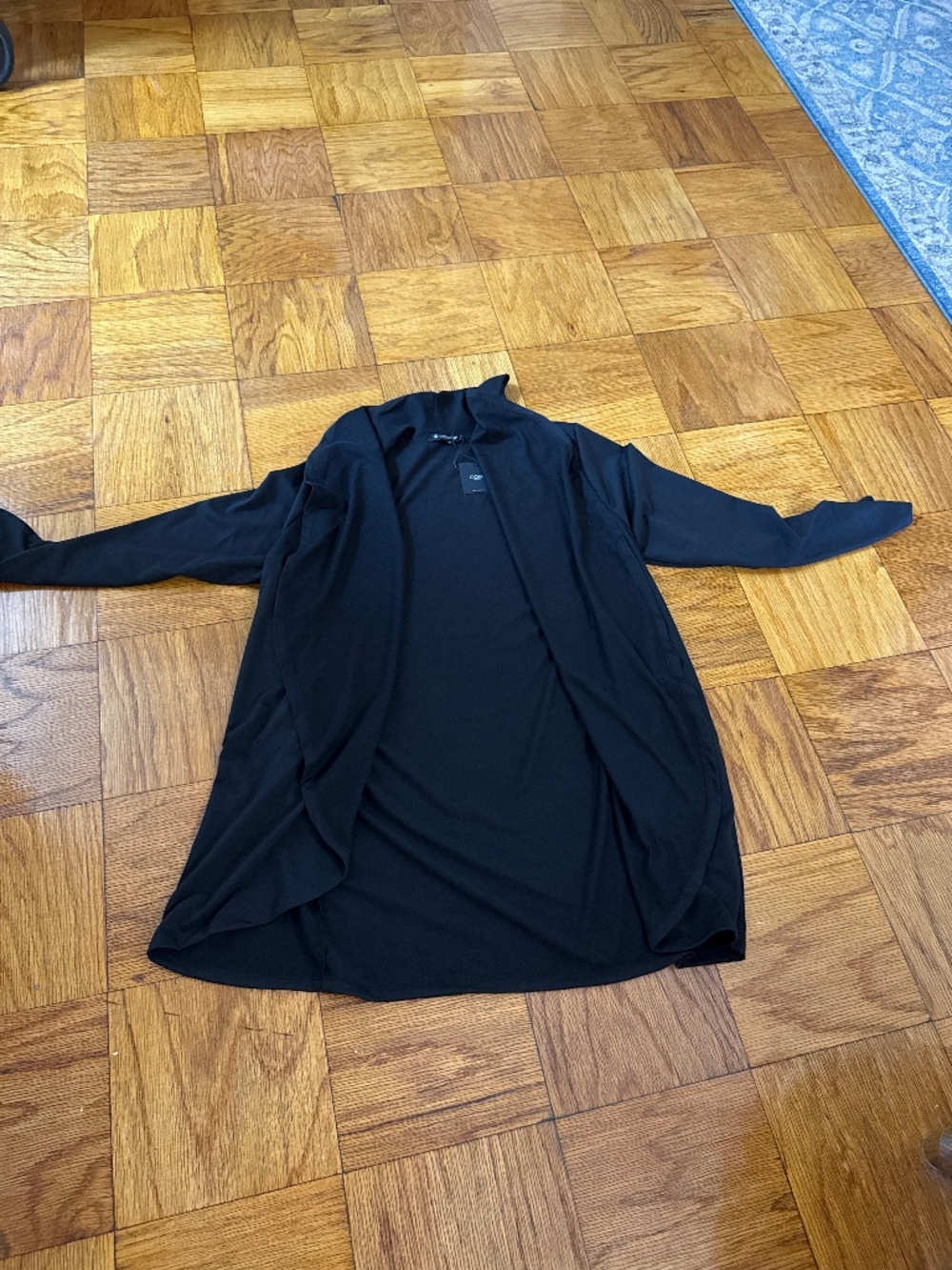 COIN1804 black knit cardigan, size 2X, NWT